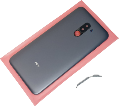 Xiaomi Poco F1 Kasa Arka Pil Batarya Kapağı (Yan Tuş) FÜME