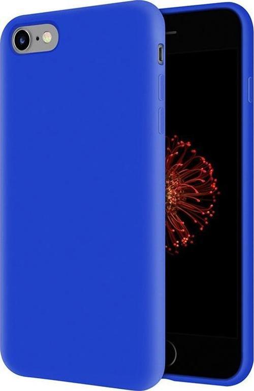 Apple iPhone 6 İçi Kadife Soft Logosuz Lansman Silikon Kılıf - Mavi