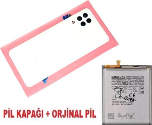 Samsung Galaxy A22 (4G) Arka Pil Batarya Kapağı + PİL (Kamera Lensli) BEYAZ