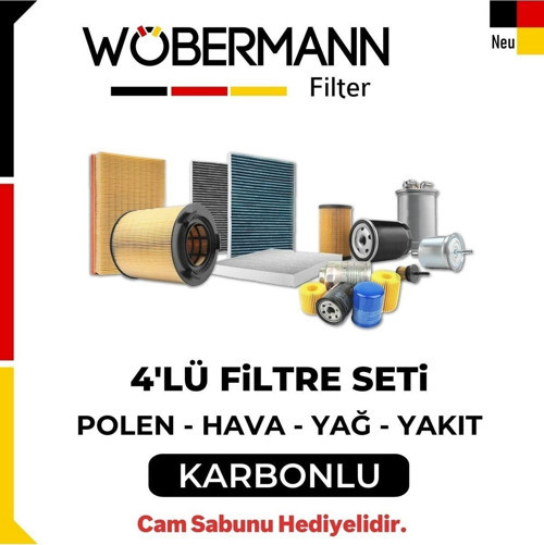 Renault Megane 3 1.5 Dcı Filtre Bakım Seti 2008-2015 4Lü Karbonlu