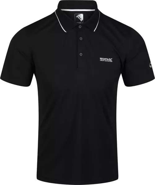 Maverik V Polo Yaka Erkek T-Shirt-SİYAH