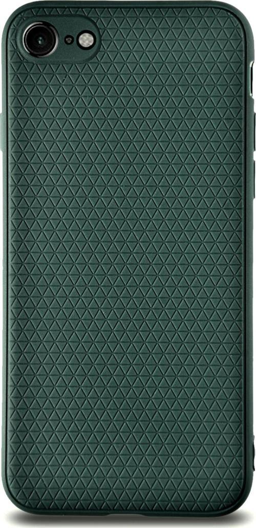 Apple iPhone SE Kılıf Yumuşak Silikon Prizma Desenli Arka Kapak - Yeşil