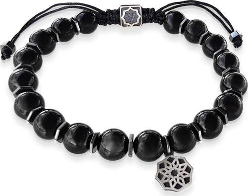 Erkek Oniks Taşlı Gümüş Erkek Bileklik Eb016