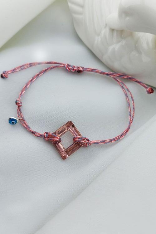 Pembe Taşlı Nazar Bileklik