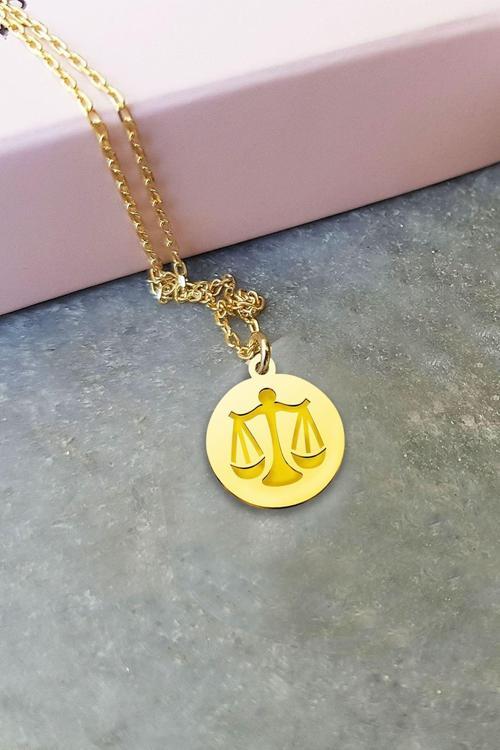 925 Ayar Gümüş Terazi Burcu Kolye