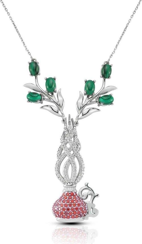 Kadın Gümüş Kandil Kolye Esp004