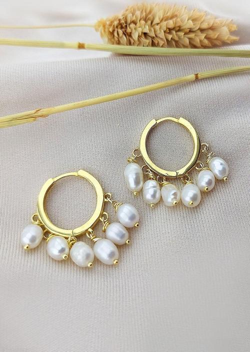 925 Ayar Gümüş Jessica İnci Küpe