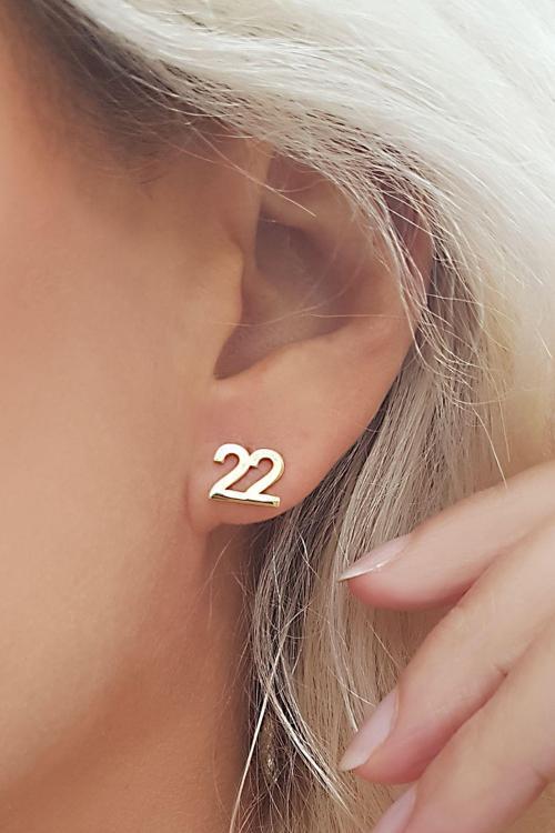 925 Ayar Gümüş Rakam Küpe