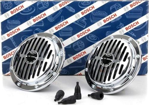 Yüksek Ses Süperton Büyük Kafa Nikelaj Korna 12V 325/400 Hz 110 Db