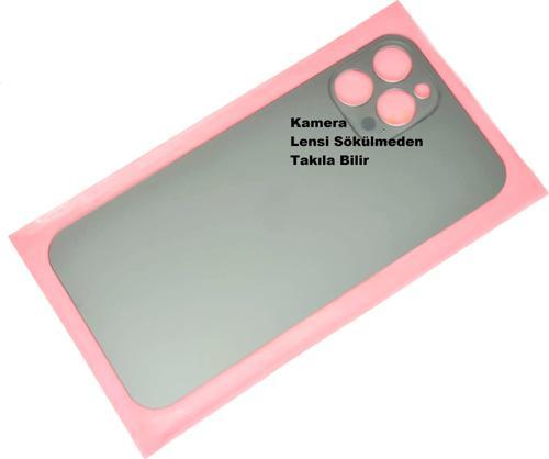 İphone 12 PRO MAX Arka Pil Batarya Kapağı (CAM+B-7000) YEŞİL