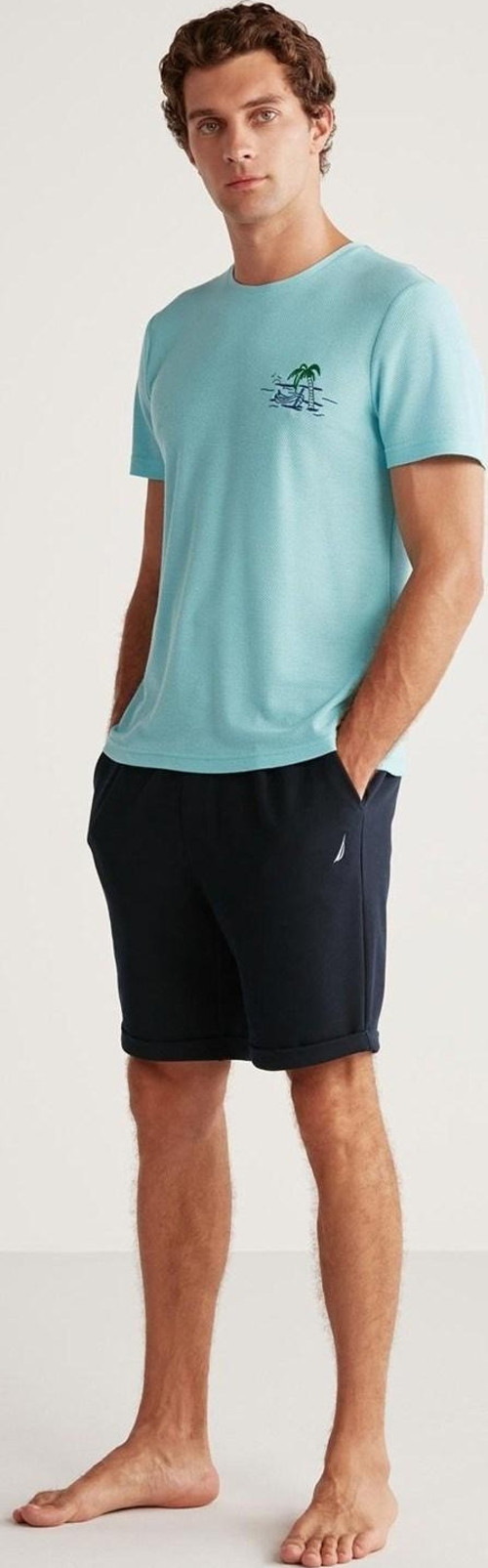 Nautica M707 Mavi Erkek Şort Takım