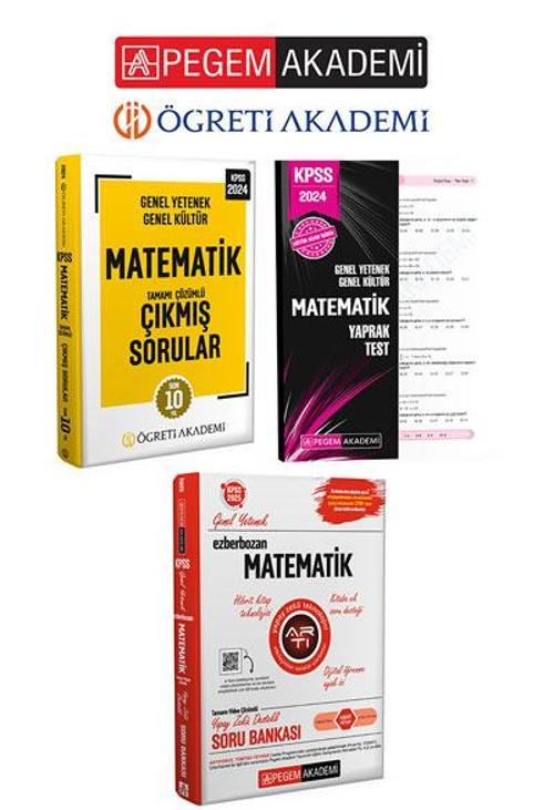 PEGEM AKADEMİ Ezberbozan KPSS GY. GK. Matematik Soru Bankası + Matematik Çıkmış Sorular + Matematik 