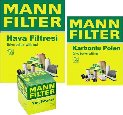 MANN-FILTER Toyota Corolla 1.6 E11 Filtre Bakım Seti 1997-2001 3Fk Hava-Yağ-Karbonlu Polen