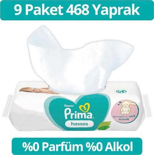 Islak Havlu Hassas Ciltler İçin Kokusuz 9'lu 462 Yaprak