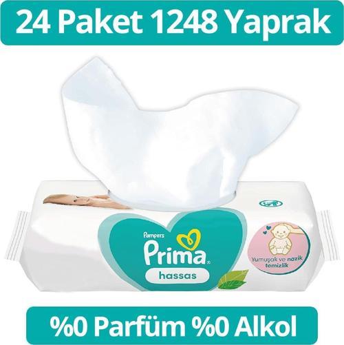 Islak Havlu Hassas Ciltler Kokusuz 24'lü 1248 Yaprak