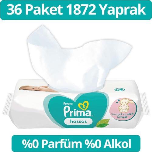 Islak Havlu Hassas Ciltler Kokusuz 36'lı 1872 Yaprak