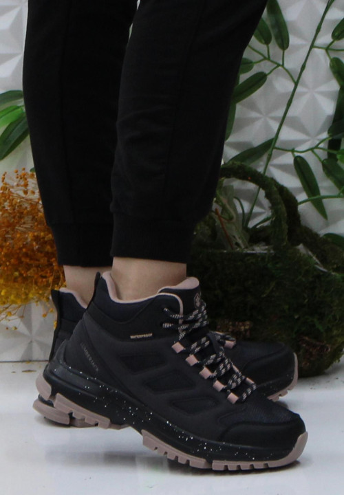 Vıolly Siyah Pudra Rahat Orijinal Ürün Waterproof Outdoor Kadın Bot