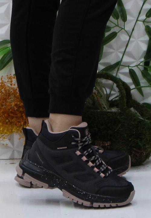 Vıolly Siyah Pudra Rahat Orijinal Ürün Waterproof Outdoor Kadın Bot