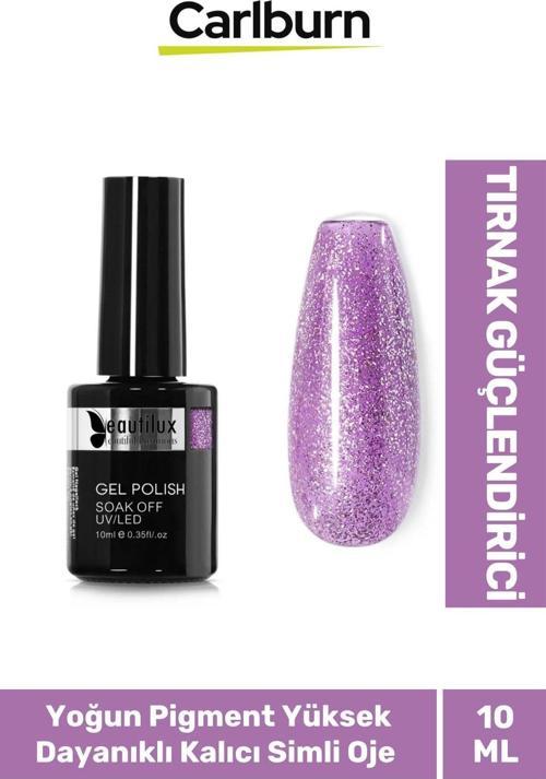 Hızlı Kuruyan Uzun Süre Dayanıklı Yüksek Pigment 3 Aşamalı Kalıcı Simli Tırnak Ojesi 10 Ml