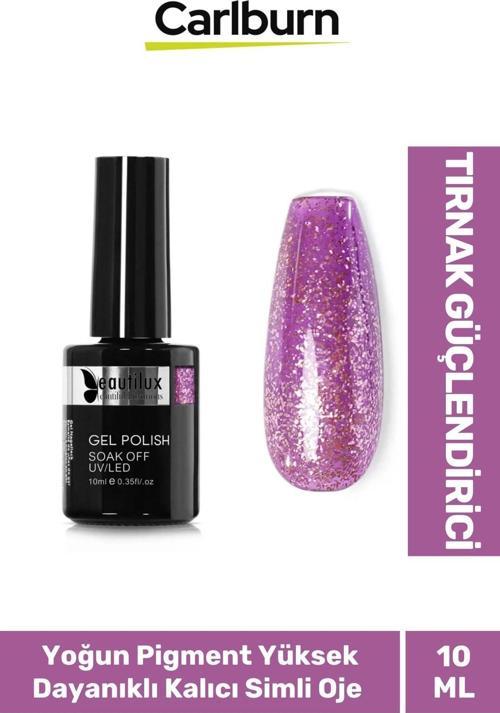 Hızlı Kuruyan Uzun Süre Dayanıklı Yüksek Pigment 3 Aşamalı Kalıcı Simli Tırnak Ojesi 10 Ml