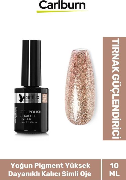 Hızlı Kuruyan Uzun Süre Dayanıklı Yüksek Pigment 3 Aşamalı Kalıcı Simli Tırnak Ojesi 10 Ml