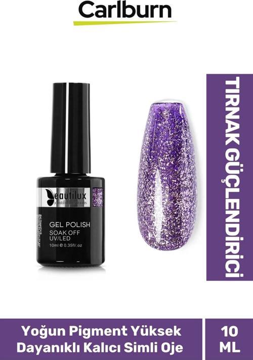 Hızlı Kuruyan Uzun Süre Dayanıklı Yüksek Pigment 3 Aşamalı Kalıcı Simli Tırnak Ojesi 10 Ml