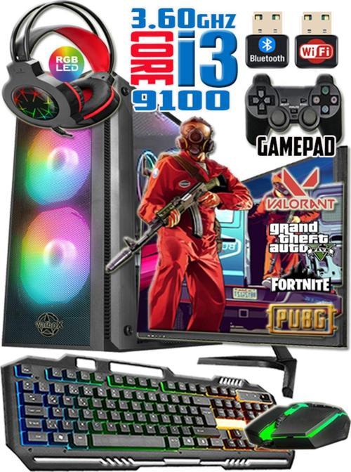 Duuk I3 9100 Turbo:4.20Ghz 8Gb Ram 256Gb Ssd 250Gb Hdd R7 240 4Gb E.Kartı 23.5" Monitör Gaming Set