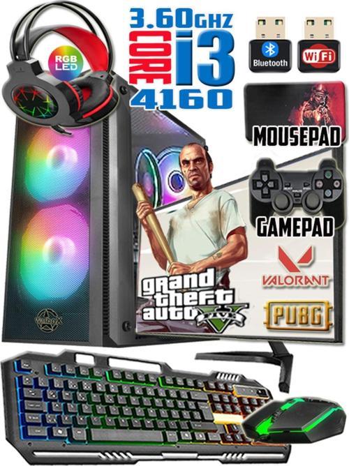 Marko I3 4160 Turbo:3.60Ghz 8Gb Ram 256Gb Ssd R7 240 4Gb E.Kartı 21.5"" Monitör Gaming Set