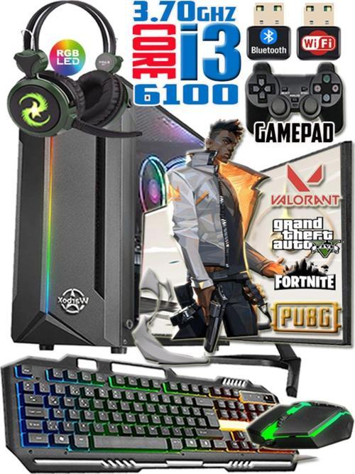 Mars I3 6100 Turbo:3.70Ghz 8Gb Ram 256Gb Ssd 250Gb Hdd R7 240 4Gb E.Kartı 18.5" Monitör Gaming Set