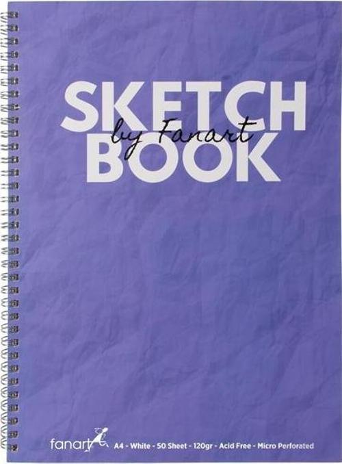 Academy Sketch Book 120 GR Spiralli 50 YP A4 Mor 8672