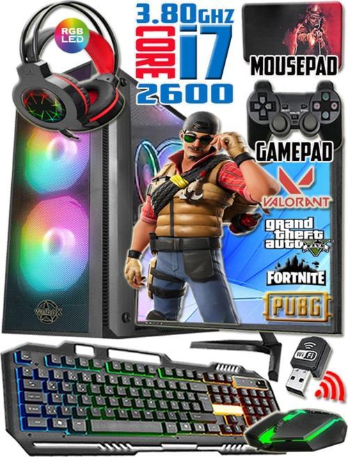 Mask I7 2600 Turbo:3.80Ghz 16Gb Ram 256Gb Ssd 250Gb Hdd Rx550 4Gb E.Kartı 21.5" Monitör Gaming Set