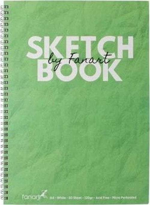 Academy Sketch Book 120 GR Spiralli 50 YP A4 Yeşil 8673