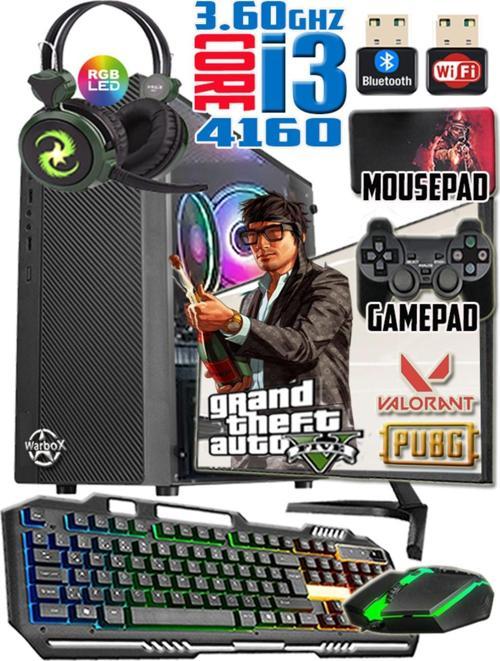 Pablo I3 4160 Turbo:3.60Ghz 8Gb Ram 256Gb Ssd R7 240 4Gb E.Kartı 18.5" Monitör Gaming Set