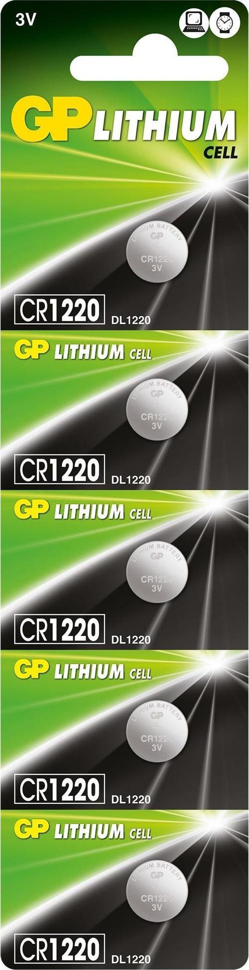CR1220-C5 3V Lityum Düğme Pil 5'li Paket