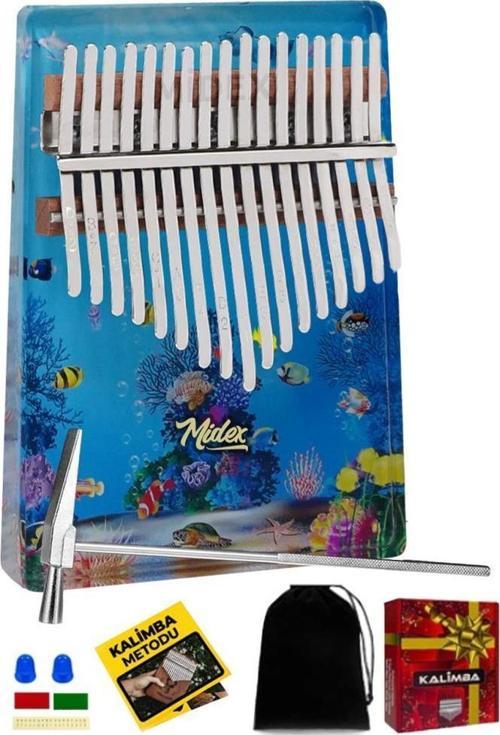 KLX-640 Okyanus Cam Kalimba 17 Tuşlu Full Set