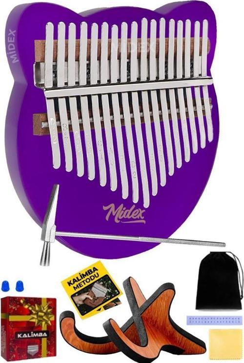 KLX-660-PAK Mor Renk Cam Kalimba 17 Tuşlu Full Set