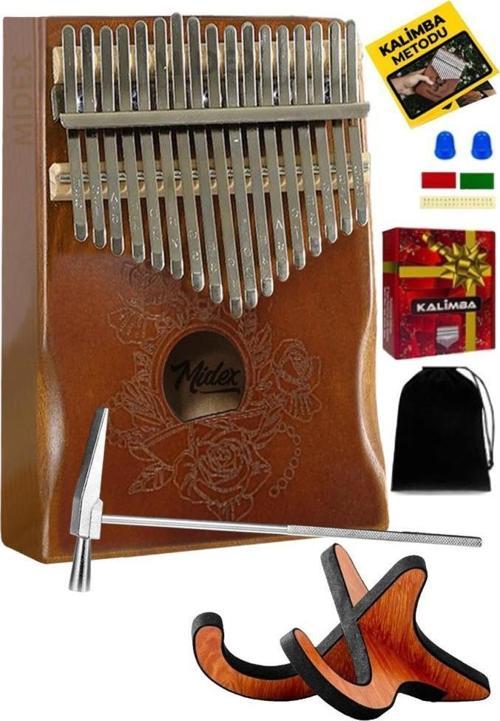 KLX-990-PAK Ahşap Gerçek Ağaç Kaliteli Kalimba 17 Tuşlu Full Set