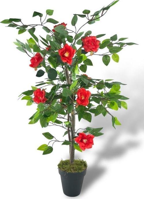 Yapay Ağaç Kırmızı Nilüfer Ağacı 90 cm