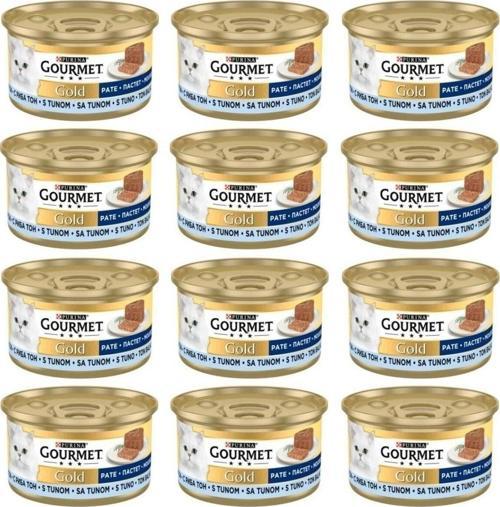 Purina Gourmet Gold Kıyılmış Ton Balıklı Konserve Yetişkin Kedi Maması 12 x 85 G