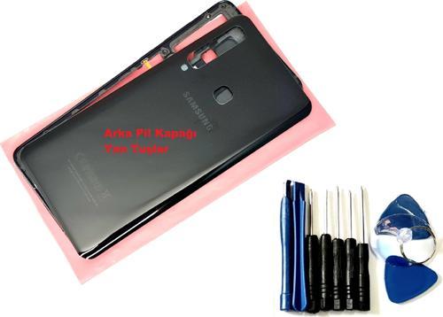 Samsung Galaxy A9 A920 2018 KASA Arka Pil Batarya Kapağı (TAMİR SETİ) SİYAH