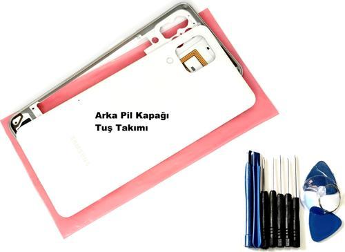 Samsung Galaxy M32 KASA Arka Pil Batarya Kapağı (TAMİR SETİ) BEYAZ