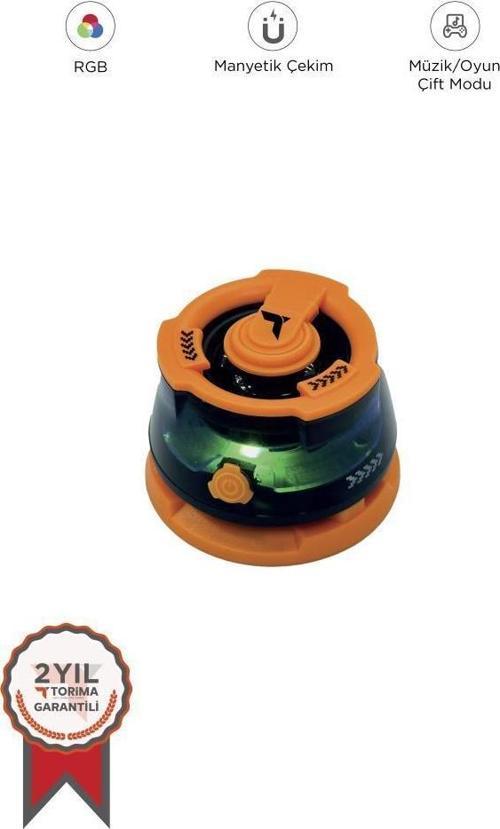 D39 Turuncu Manyetik RGB Işıklı 5.3  Telefon Tutucu Mini Bluetooth Hoparlör Speaker