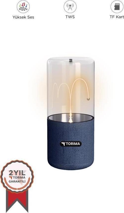 D40 Lacivert TWS Manyetik Bükülebilir Işık 5.3 Bluetooth Hoparlör Speaker