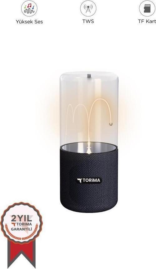 D40 Siyah TWS Manyetik Bükülebilir Işık 5.3 Bluetooth Hoparlör Speaker