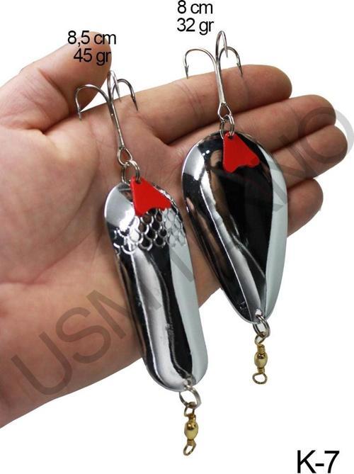 Turna Kaşık 2 Adet Rapala Lures Yapay Yem Turna Kaşığı Turna Levrek Lüfer Alabalık Kaşığı