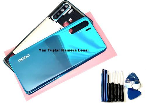 Oppo A91 KASA Arka Pil Batarya Kapağı (TAMİR SETİ) MAVİ