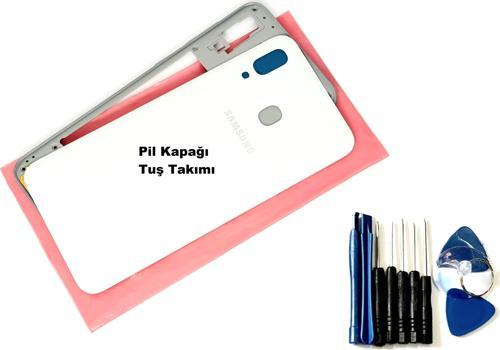 Samsung Galaxy A30 A 305 Full KASA Arka Pil Batarya Kapağı (TAMİR SETİ) BEYAZ