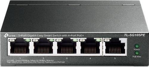 TL-SG105PE 5 Port 4 Port Poe+ 10-100-1000 Mbps  Easy Smart Switch Çelik Kasa