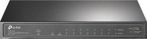 TP-LINK TL-SG1210P 8 Port 10-100-1000 Poe+ Switch 1 Port SFP Çelik Kasa Rack Mount