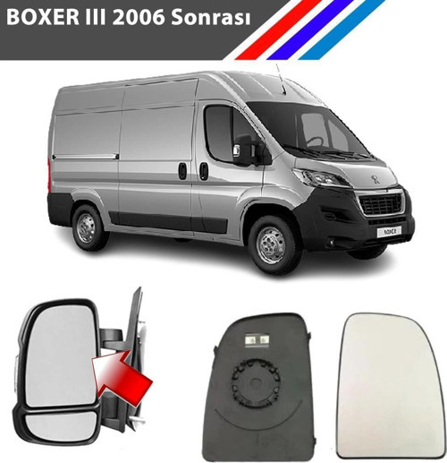 Peugeot Boxer 3 Sol Dış Ayna Üst Camı Sürücü Tarafı Isıtmalı